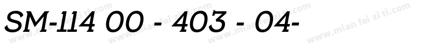 SM-114 00 - 403 - 04字体转换